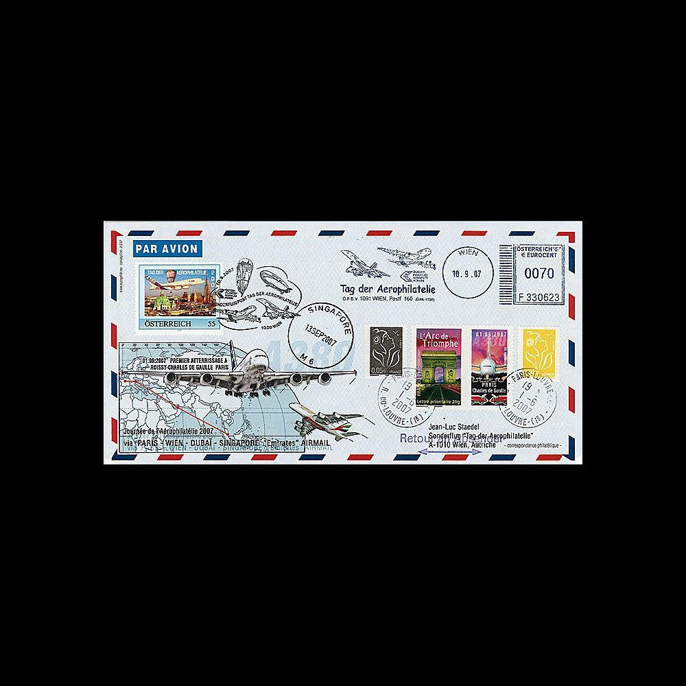 A380-48R - 2007 : A380 - Journée de l'Aérophilatélie Wien (France)