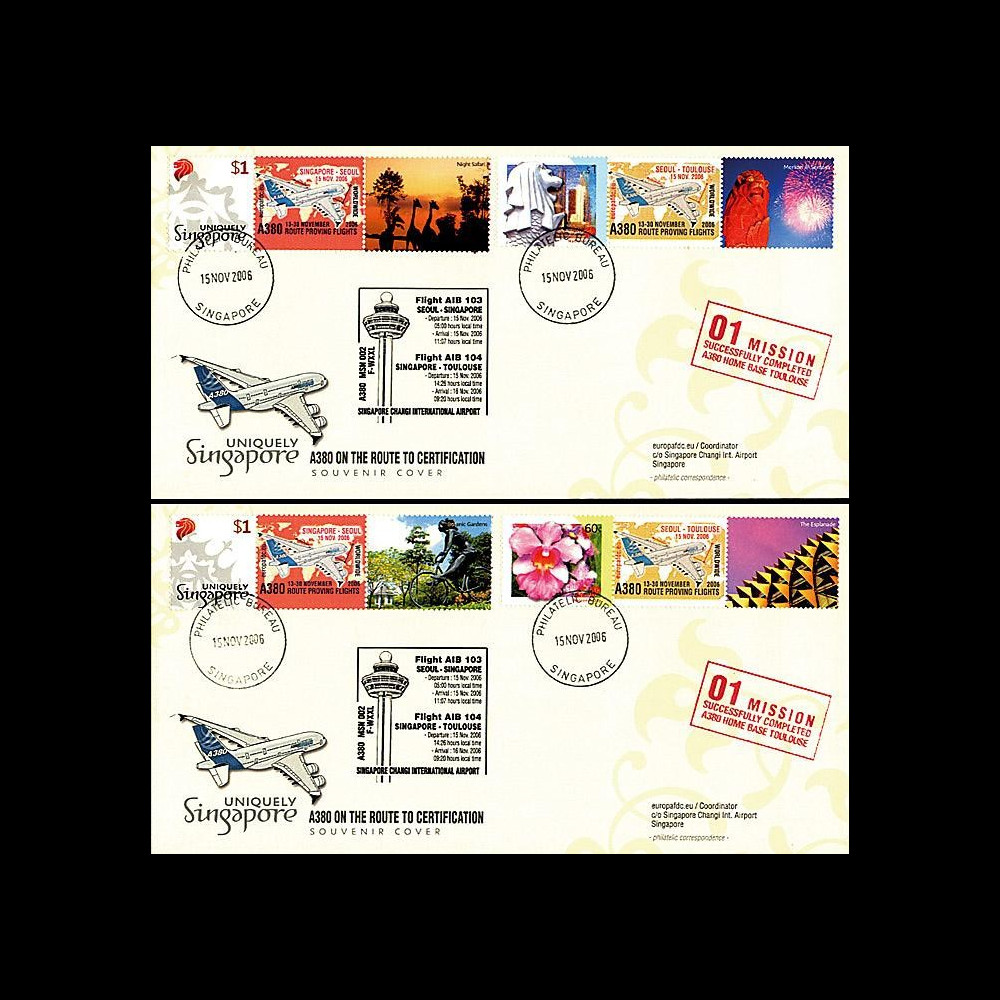 A380-29 103 T1 : 2006 - Certification Seoul-Singapour-Toulouse