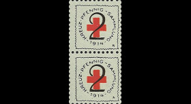 55W1-41 : 1914 - Paire TP Croix Rouge allemande 1914