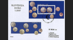 PE546 - 2007 : FDC Slovénie - 1er timbre en Euros
