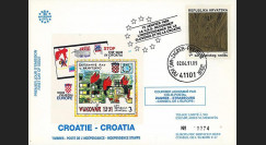CR1L-T2 : 1991 - 1er timbre Croatie indépendante "Cathédrale - dentelure large"