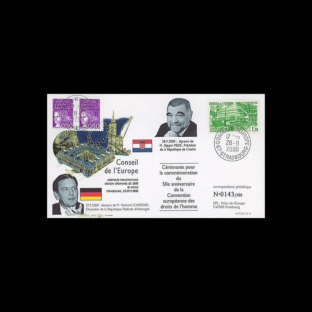 CE51-IVA - 2000 - Visites officielles du Président de Croatie et du Chancelier allemand