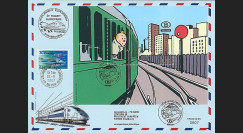 TIN07-SNCBT2 : 2007 - Bloc Tintin SNCB 1er Jour Liège + TGV Parlement européen