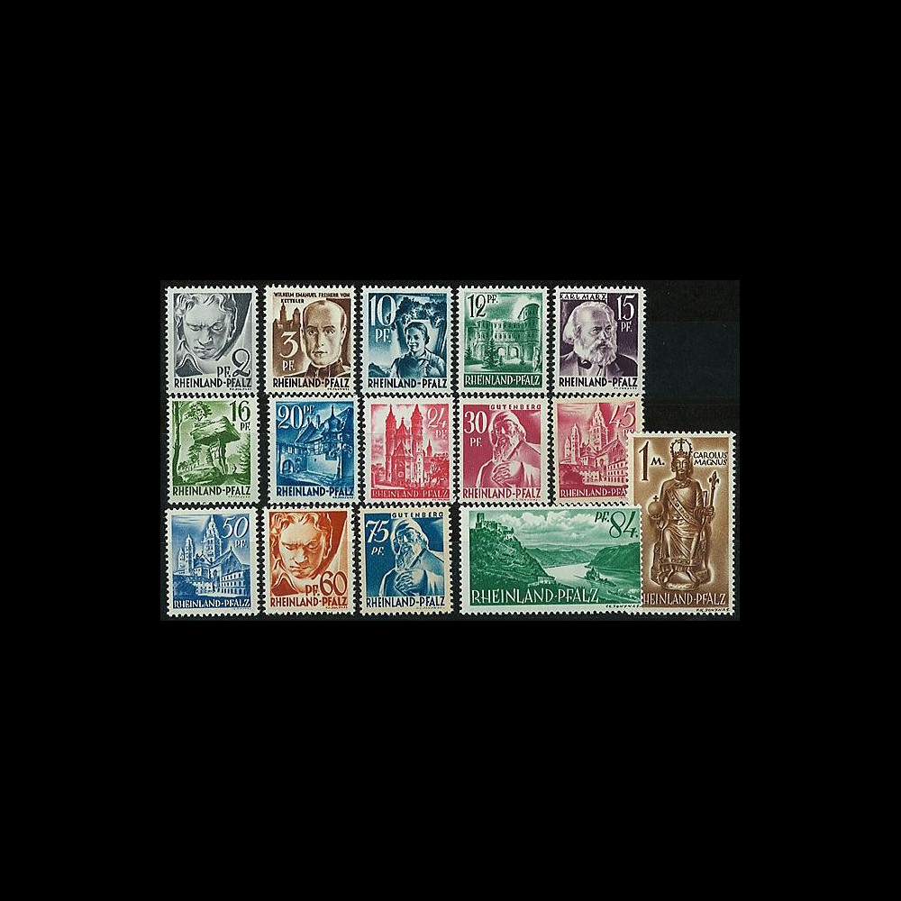 ZF1-15R : 1947 - Zone Française d'Occupation en Allemagne - Rhénanie