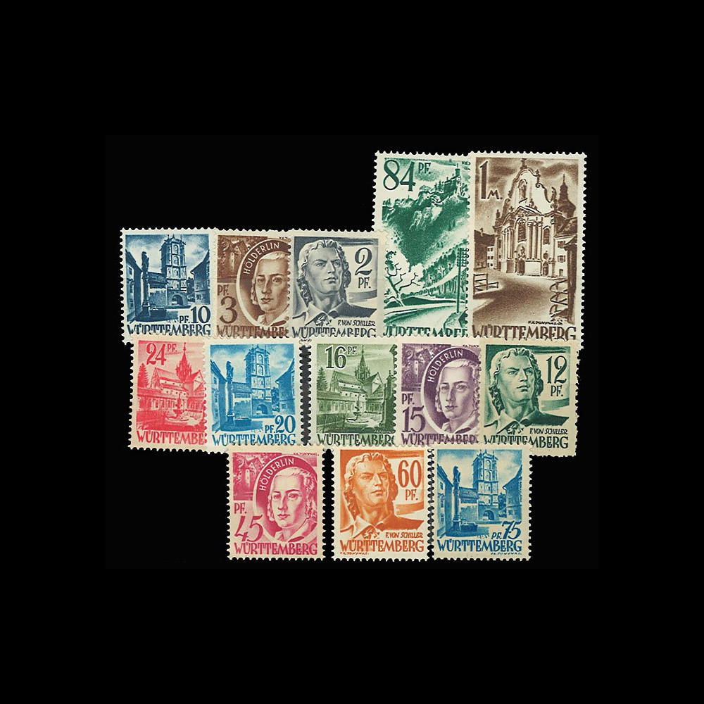 ZF1-13W : 1947 - Zone Française d'Occupation en Allemagne - Wurtemberg