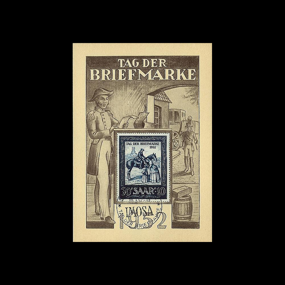 JT52ST6 : 1952 - Carte maximum Journée du Timbre