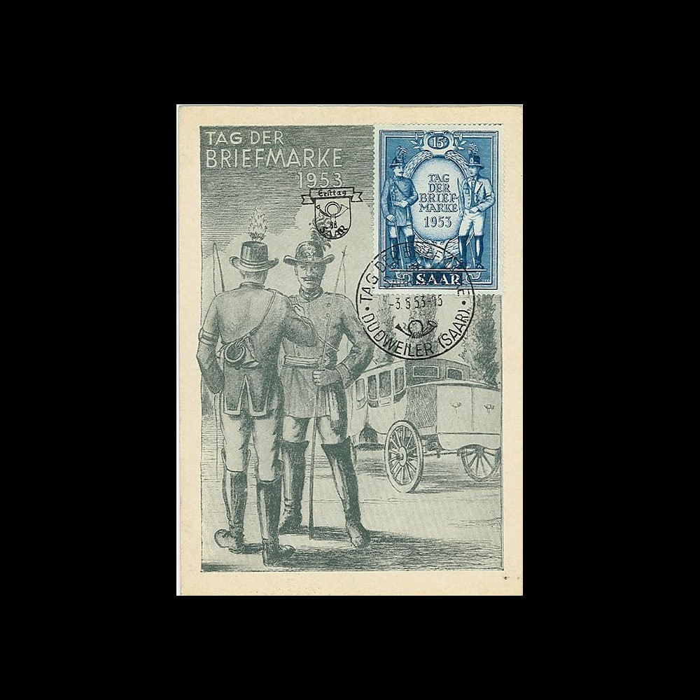 JT53ST1 : 1953 - Carte maximum Journée du Timbre