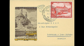 JT54ST2 : 1954 - Carte Maximum Journée du Timbre