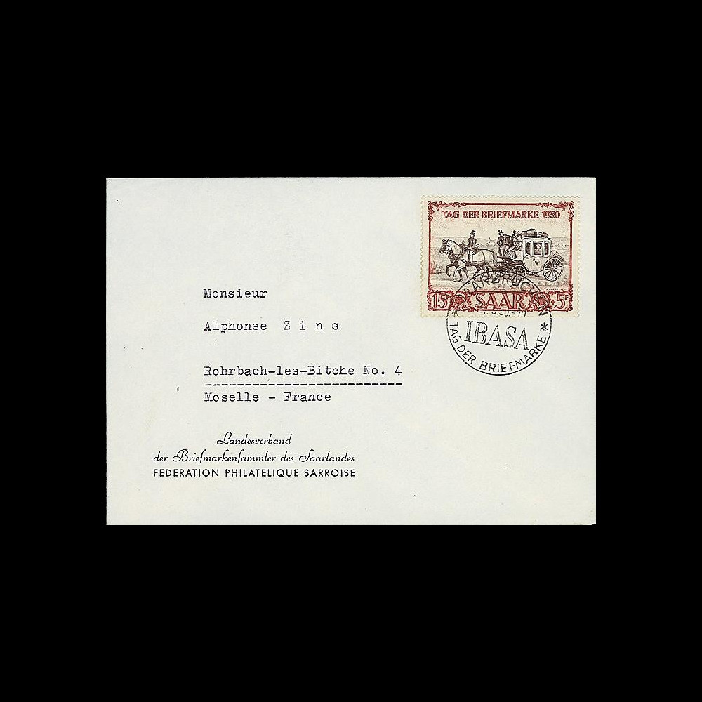 JT50ST2 : 1950 - Enveloppe entête Journée du Timbre