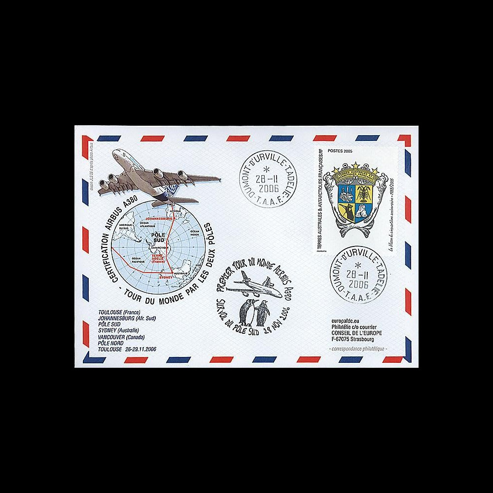 A380-36T3 : 2006 - A380 Tour du Monde par les 2 pôles - TAAF
