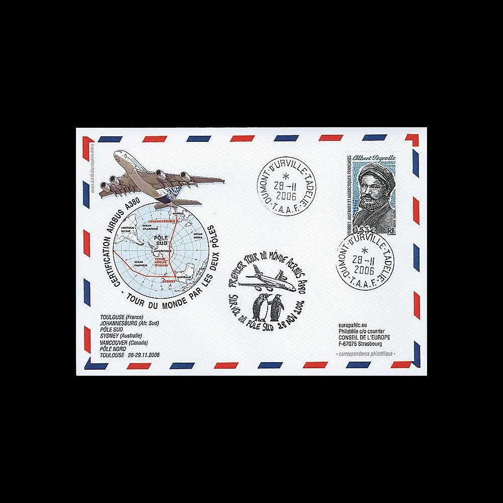 A380-36T4 : 2006 - A380 Tour du Monde par les 2 pôles - TAAF