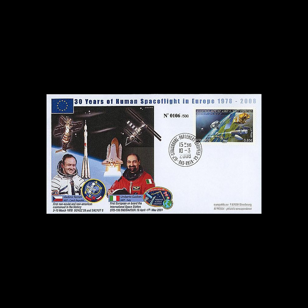 PE554 - 2008 : FDC 30 ans de vol spatial habité en Europe