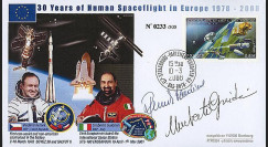 PE554D - 2008 : FDC 30 ans de vol spatial habité en Europe - 2 autographes