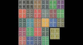 ZAAS1-27B4 : 1946 - Bloc de 4 'Zones Américaine