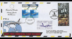 A380-59 : 2008 - Pli spécial '1er vol commercial Singapore-London'