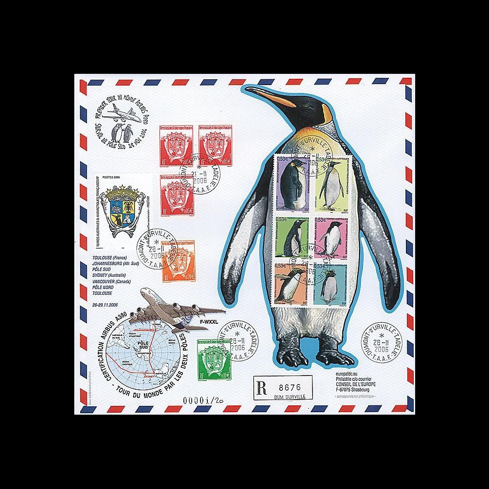 A380-36R9 : 2006 - Maxi FDC TAAF 'A380 Tour du Monde'