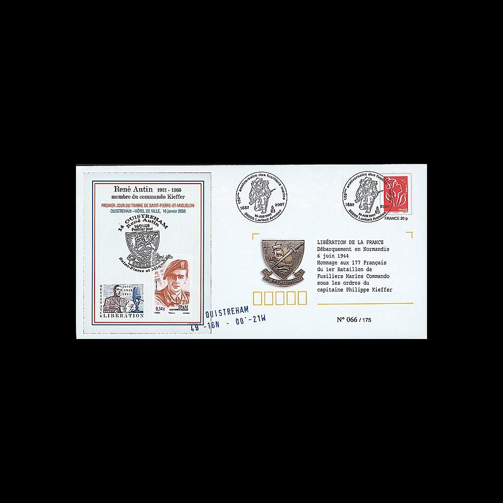 SPM08-2PIA : 2008 -  PAP Marianne - Poste Interarmées 'Libération France'