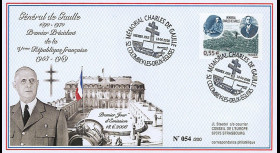 DG08-1T1 : 2008 - FDC "1er Jour - Mémorial DE GAULLE" (Colombey-les-Deux-Eglises)