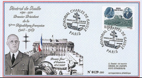 DG08-1T2 : 2008 - FDC "1er Jour - Mémorial Charles DE GAULLE" (Paris)