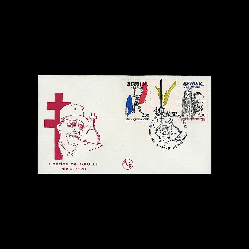 DG85-CO : 1985 - FDC 'XVe anniversaire de la mort de de Gaulle'
