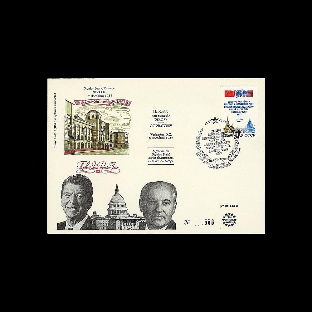 PE148B : 1987 - pli URSS 'Reagan-Gorbatchev : Traité euromissiles'
