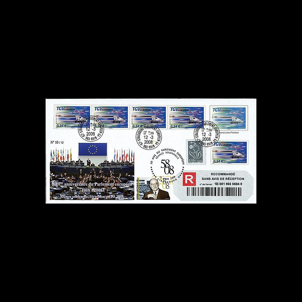 PE558a : 2008 - Recommandée '50 ans du Parlement européen'