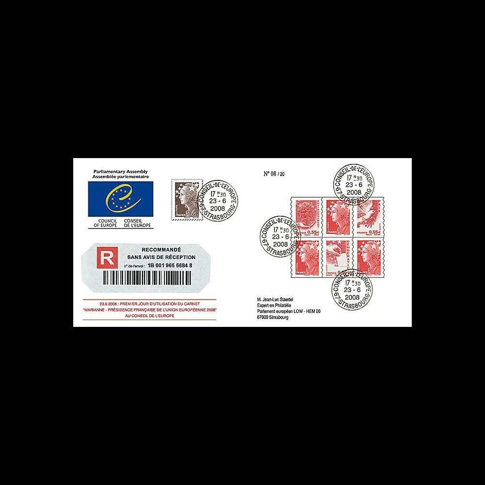 CE59-IIIa : 2008 - Recommandée 'Visite reportée Pdt serbe