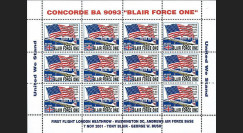BA 9093-2FD : 2001 - Vignettes Concorde 'Blair Force One' dentelées