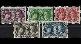 LUX 187-91 : 1927 - Série 5 valeurs Luxembourg 'Expo Philatélique'