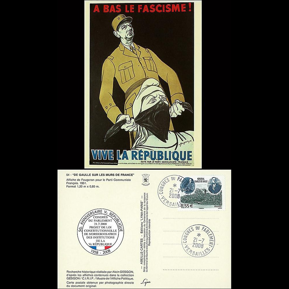 REP08-18CP : 2008 - Carte PCF 'projet de modernisation de la Constitution' REP08-18CP : 2008 - Carte PCF 'projet de modernisation de la Constitution'