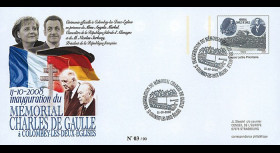 DG08-6PAP : 2008 - Entier Postal "Inauguration Mémorial DE GAULLE / SARKOZY & MERKEL"
