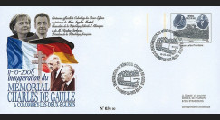 DG08-6PAP : 2008 - Entier Postal "Inauguration Mémorial DE GAULLE / SARKOZY & MERKEL"