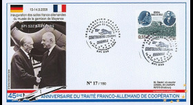 DG08-10T1 : 2008 - FDC ALLEMAGNE "BPI 532 SAARBURG à Mayence / DE GAULLE & ADENAUER"