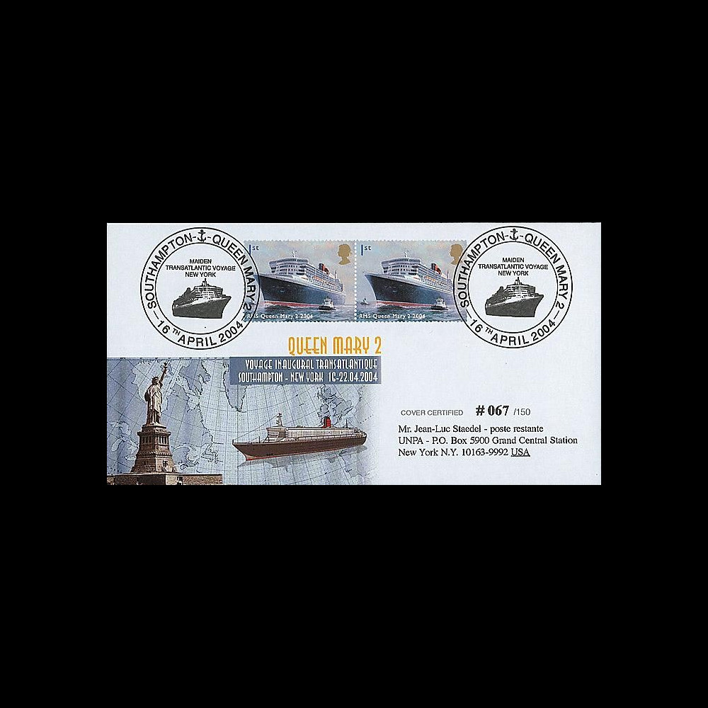 QM2-7 : 2004 - Voyage inaugural Southampton - New-York du Queen Mary 2