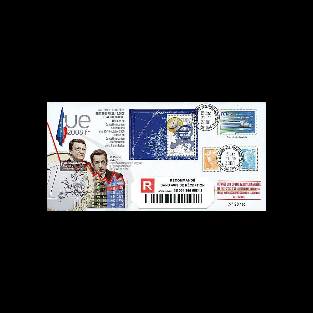 PE566a : 2008 - FDC reco 'Sarkozy & Barosso - crise financière'