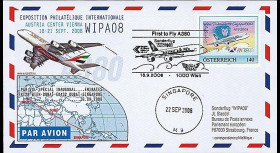 A380-69 : 2008 - FDC A380 'Exposition philatélique WIPA08 Wien'