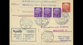 SAB58-H5 T1 : 1958 - EP 'vol par hélicoptère SABENA Bruxelles Expo-Rotterdam'