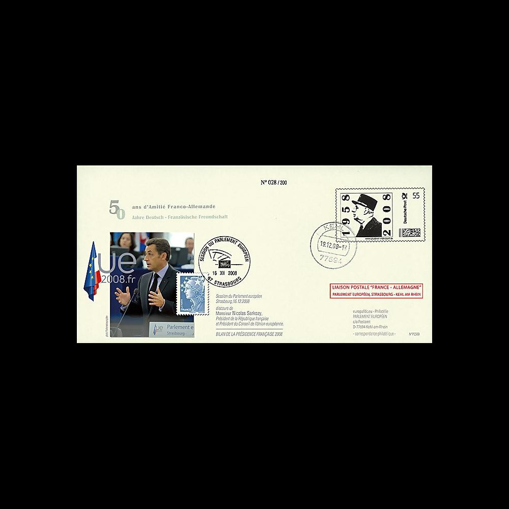 PE569 T1 : 2008 - PAP 'de Gaulle' liaison Allemagne-Strasbourg - Sarkozy