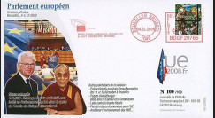 BR100 : 2008 - FDC Visite et message de paix du Dalaï Lama