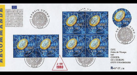 PE436a : 2001 - Reco 1er Jour TP 'Demain l'Euro' à double-faciale - France