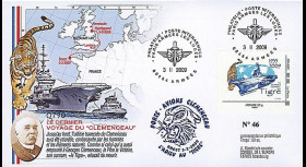 CLEM 09-1 T2 : 2009 - FDC 'Dernier voyage Clemenceau' - Armée Les Loges