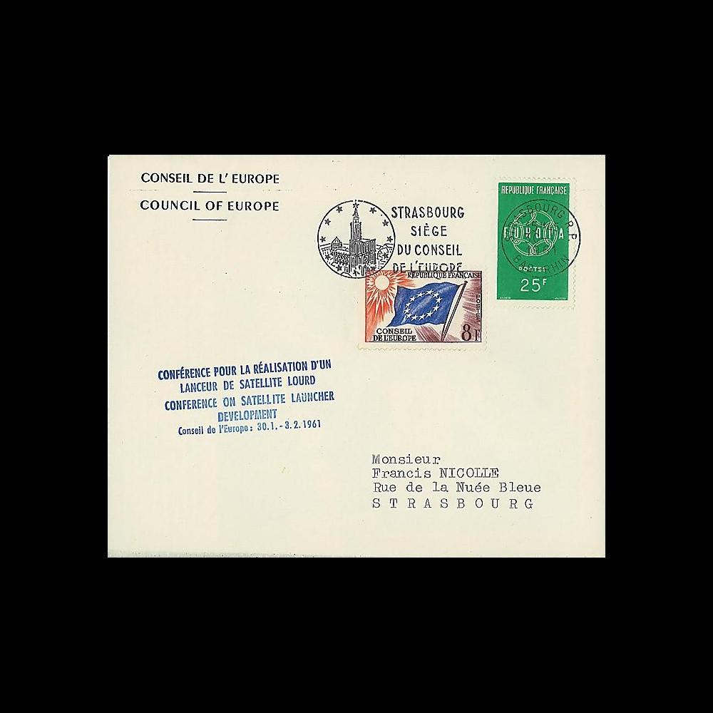 RD14a : 1961 - Env. officielle 'Conférence européenne de l'Espace'