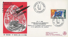 CE19-IIIA : 1968 - FDC 'Exposé sur 2e Conférence Spatiale Eur.'