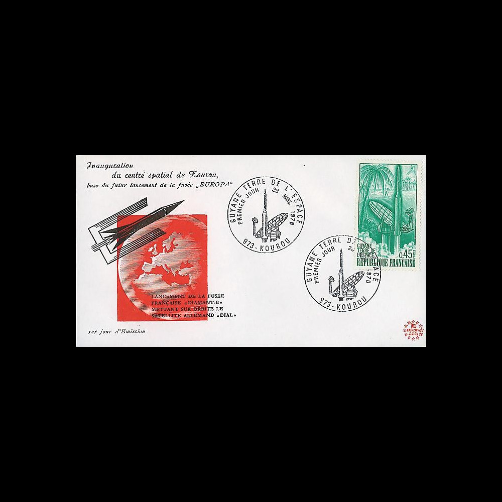 FE21a : 1970 - FDC 'Inauguration Centre Spatial de Kourou'