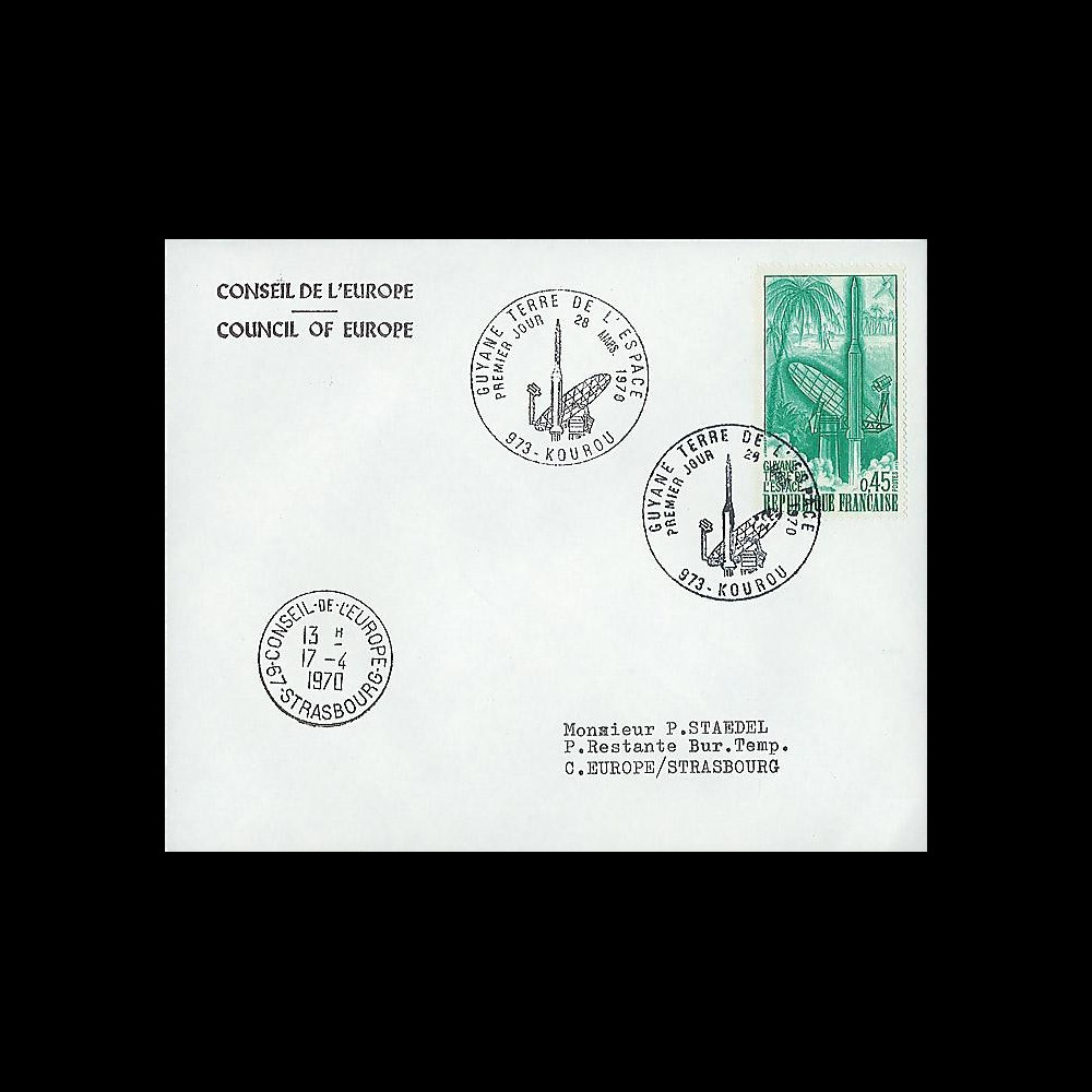 FE21L : 1970 - Env. officielle 'Inauguration Centre Spatial de Kourou'