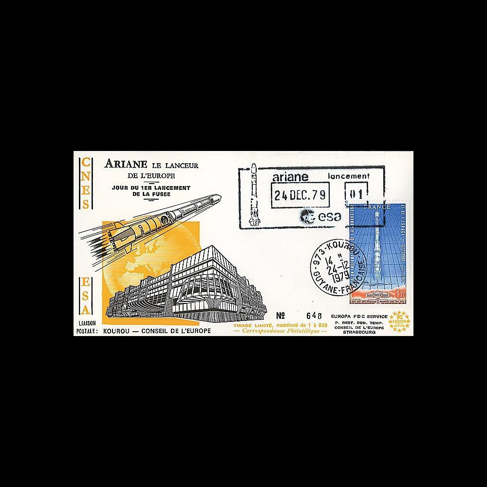 AR 3L : 1979 - FDC '1er lancement de la fusée Ariane L01'