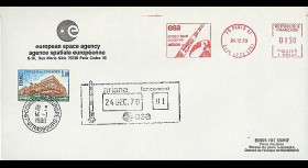 AR 4LA : 1979 - Env. ESA '1er lancement Ariane L01' - flamme ESA