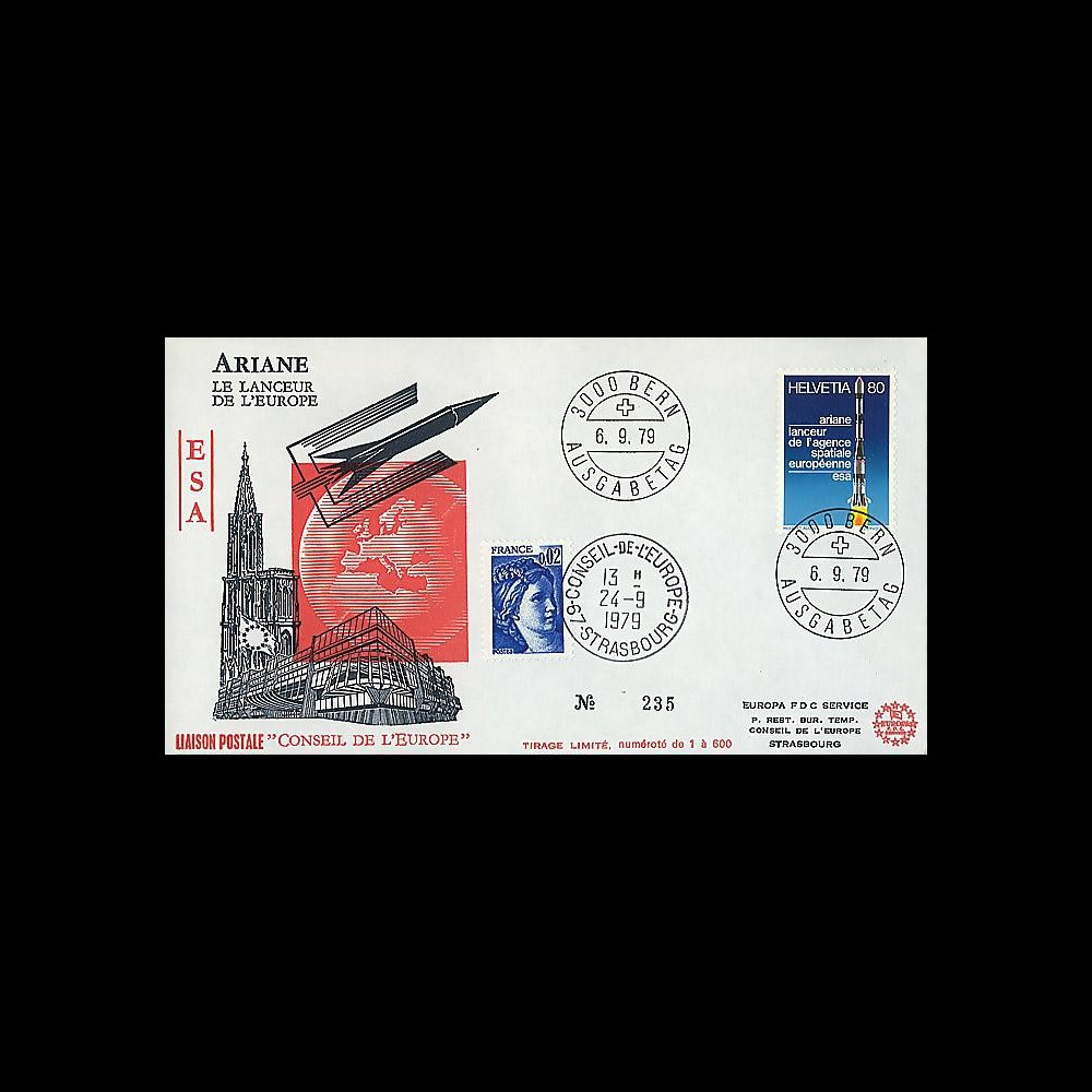 AR 5L : 1979 - FDC 1er Jour TP Suisse 'Ariane
