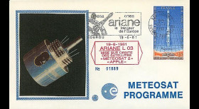 AR 9a : 1981 - Env. METEOSAT '3e lancement d'Ariane réussi'