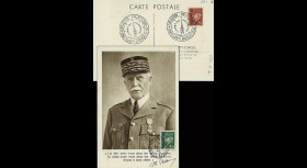 W2-FR521B-B2 : 1944 - CM  'Buste de face - 88 ans Mal Pétain' YT 521B